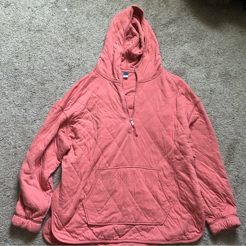 Cozy Pink Quilted Hoodie